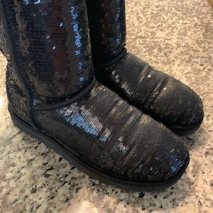 Sequin Black Short Uggs